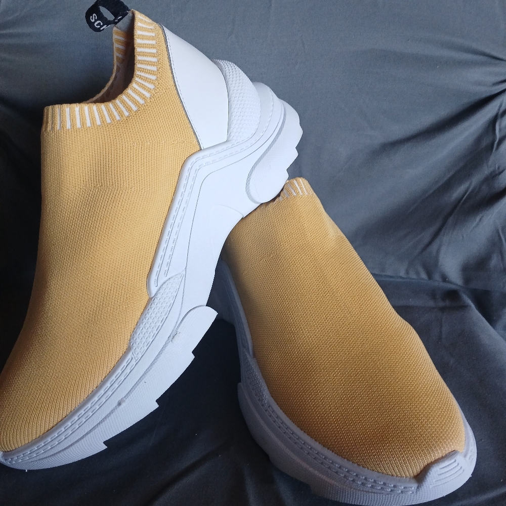 Stylish Yellow Slip-On Sneakers
